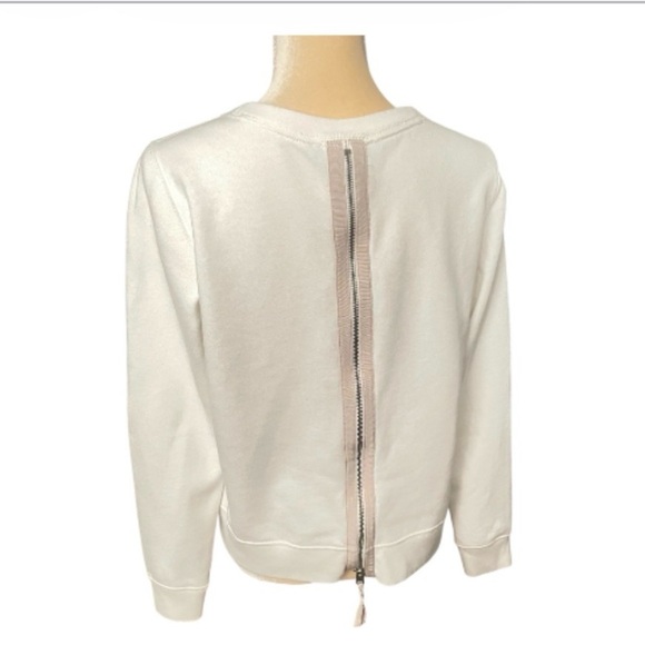 Abercrombie & Fitch White Lace Detail Sweatshirt Sz S - Picture 4 of 7